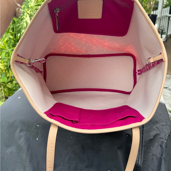 NWT Authentic COACH PRK DREAM C TOTE BAG in Magenta & Tan Incl Dust Bag - Picture 5 of 12